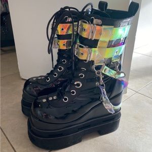Demonia lunar platform festival boots